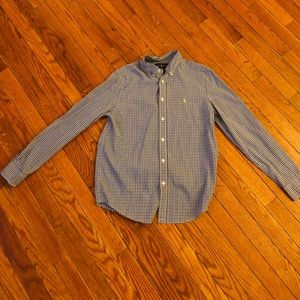 Ralph Lauren Boys Cotton Poplin Sport Shirt Blue
